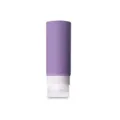 Draagbare reissiliconen navulfles in paars met witte dop voor shampoo en lotion opslag thuis. - Paars 90 ml