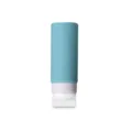 Draagbare siliconen reisknijpfles voor shampoo lotion cosmetica in blauwe variante. - Blauw 90 ml