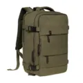 Canvas travel backpack large capacity business casual laptop school bag for unisex - Army Green