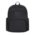 Black memory fabric casual backpack multi-functional business laptop daypack unisex - Black