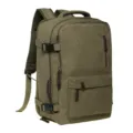 Army Green Canvas Backpack Large Capacity Casual School Bag Travel Daypack For Men - Army Green