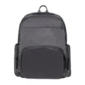Grey multi-functional memory fabric backpack, spacious computer bag for students and travel. - Gray