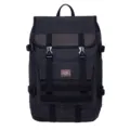 Durable large capacity canvas backpack fashion casual travel daypack for men and women - Canvas Black