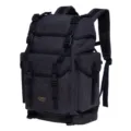 Vintage canvas backpack large capacity casual daily commuter school rucksack grey - Canvas Black