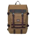 Vintage canvas backpack for men and women large capacity casual travel school bag brown - Canvas Khaki