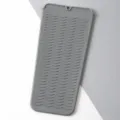 Tappetino termoresistente in silicone grigio e custodia per piastre e arricciacapelli. - Taglia piccola 27*13 cm / Grigio