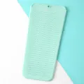 Tappetino termico in silicone verde per piastra per capelli e protezione arricciacapelli. - Azzurro