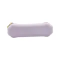 Portable silicone makeup brush storage bag, light purple travel cosmetic pouch with zipper. - With Zipper / Purple