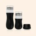 Kit de bouteilles rechargeables de voyage en silicone pour lotion shampooing et beaute. - Nouvel ensemble 3 pièces noir