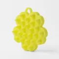 Brosse de massage du cuir chevelu en silicone jaune, picots souples pour lavage des cheveux. - Jaune Néon