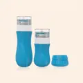 Set de flacons de voyage en silicone bleu, contenants rechargeables pour lotion et shampoing. - Nouveau style bleu, ensemble de 3 pièces