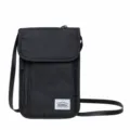 Zwarte nylon mini schoudertas voor telefoon, draagbare outdoor tas voor dagelijkse reizen. - Zwart