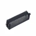 Black transparent mesh pencil pouch, minimalist student stationery storage bag for school exams. - Black