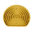Gamelle anti glouton pour chien en silicone, design labyrinthe, bol de nourriture jaune durable. - Style Labyrinthe Demi-Cercle / Jaune