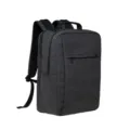 Dark grey canvas backpack for men and women, casual travel daypack with large capacity. - Backpack / Black