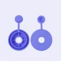 Reusable blue silicone bottled water cap, universal leak-proof dispenser replacement lid. - Blue