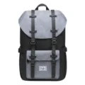Fashionable casual backpack for men and women, stylish grey and black rucksack for school. - Black and Gray