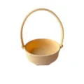 Silicone makeup brush cleaning bowl with handle yellow portable cosmetic tool cleaner cup - Washing And Drying Basket / Yellow