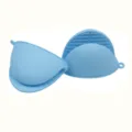 Gants de cuisine anti-chaleur en silicone bleu, mini maniques antidérapantes pour four. - Pièce unique - 30 g / Bleu