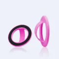 Rosa Silikon magnetischer Handy Ring Halter, starker N52 Magnet Ständer fuer iOS und Android - Rundes Modell - Rosa
