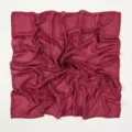 Burgundy square scarf women vintage paisley hijab breathable fashion neck hair wrap - Burgundy / 100-135CM