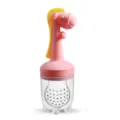 Silicone baby fruit feeder cute horse design pacifier teether fresh food nibble pouch for kids - Horse Pink