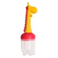 Baby silicone fruit feeder giraffe design red yellow infant teething pacifier chew toy - Giraffe Yellow