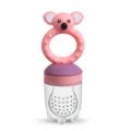 Baby silicone fresh food feeder koala teething ring baby pacifier weaning tool 1pc - Koala Style - Pink