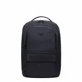 Black business casual laptop backpack for men and women, stylish college student bookbag. - Black