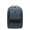 Dark grey business backpack, durable fabric laptop school bag with multiple zipper pockets. - Dark Gray
