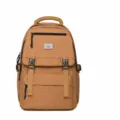 Casual canvas backpack travel laptop bookbag for men outdoor hiking daypack yellow - Yellow