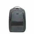 Gray-green laptop backpack for daily use, casual business travel schoolbag with leather trim. - Grey Green