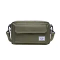 Olive Green Canvas Crossbody Bag Men Casual Shoulder Bag Multi-pocket Messenger Bag - Army Green
