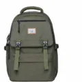 Casual Canvas Laptop Backpack Green Travel Outdoor Student School Bag For Daily Use - Army Green