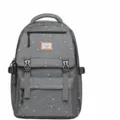 Casual grey polka dot backpack, stylish school bag for travel, college, and outdoor use. - Gray Spotted Color