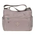 Casual nylon women shoulder crossbody bag with multi pockets daily commute stylish pink handbag. - Pink