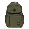 Vintage canvas backpack casual retro school bag travel daypack with multiple pockets green - Army Green