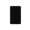 Black double-sided silicone suction cup phone mount anti-slip mat SKU variant presentation. - 28 Particles / Black