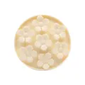 Silicone pet slow feeder bowl anti choking dog slow feeding mat creamy white round - Cat Claw Flower / Yellow