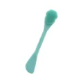 Cepillo de mascarilla facial doble de silicona verde menta y herramienta raspadora - Verde
