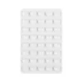 White double-sided silicone suction cup anti-slip pad for phone mount and everyday use. - 40 Particles / White