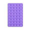 Purple double-sided silicone suction cup phone mat anti-slip pad with forty small cups - 40 Particles / Purple