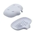 Portasapone in silicone per bagno, design di drenaggio moderno, grigio molto pratico. - Grigio