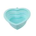 Gamelle pliante en silicone en forme de cœur pour animaux en voyage et promenade en plein air. - Style de cœur / Vert menthe