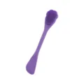 Pincel de silicona de doble extremo para mascarilla facial y espatula de aplicacion. - Púrpura