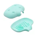 Portasapone in silicone verde per bagno con scarico drenante per la casa - Verde