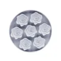 Silicone rose slow feeder pet mat variant in light grey design for dogs and cats feeding. - Rose / Gray