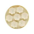 Silicone pet slow feeder mat with 7 rose flower molds, non-slip dog slow eating bowl. - Rose / Yellow