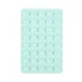 Double-sided Silicone Phone Suction Cup Mat Light Blue 40-Grid Anti-slip Holder Pad - 40 Particles / Teal