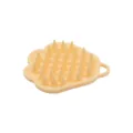 Brosse de shampooing en silicone masseur de cuir chevelu peigne de nettoyage pour soins - Jaune